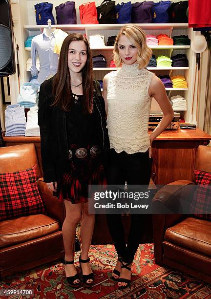 Kirby Marzec, Teen Vogue Editor and Vlogger Allie Marie Evans at the Teen Vogue and Polo Ralph Lauren December 2014 Houston Store Opening on December...