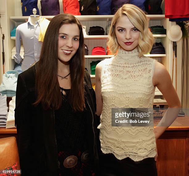 Kirby Marzec, Teen Vogue Editor and Vlogger Allie Marie Evans at the Teen Vogue and Polo Ralph Lauren December 2014 Houston Store Opening on December...