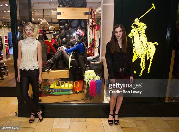 Allie Marie Evans and Kirby Marzec at the Teen Vogue and Polo Ralph Lauren December 2014 Houston Store Opening on December 3, 2014 in Houston, Texas.