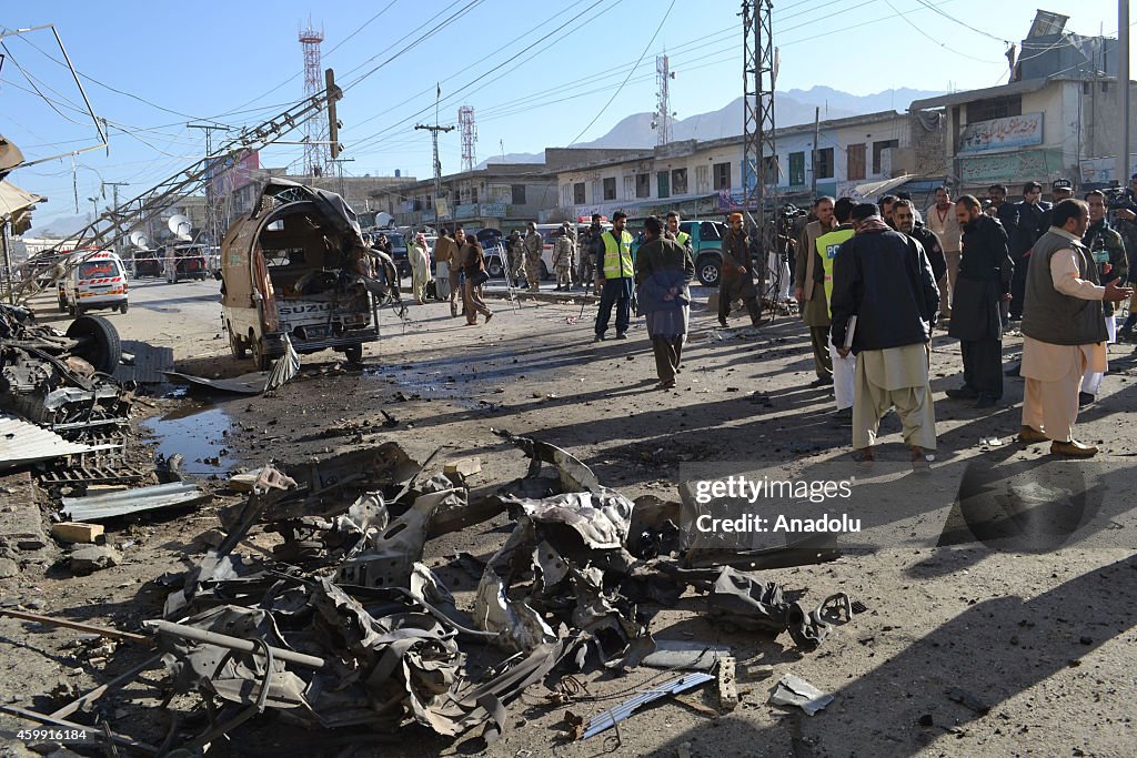 Roadside bomb hits school van in Pakistan