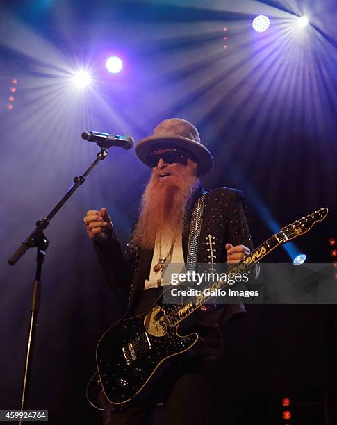 Billy Gibbons during the Kings of Chaos concert on December 3, 2014 in Cape Town, South Africa. Kings of Chaos is a rock super group with rock...