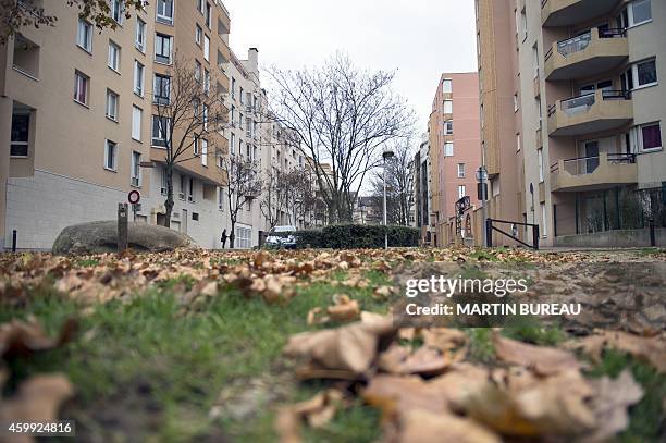 Picture taken on December 4, 2014 shows the "Vieux Port" neighborhood of Creteil, outside of Paris, after a violent assault targeting a Jewish couple...