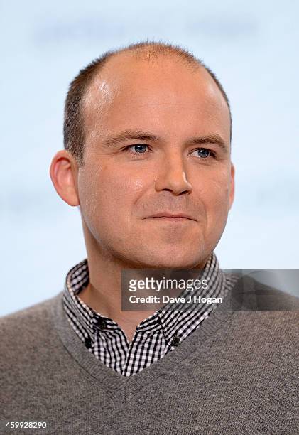 Rory Kinnear attends a photocall with cast and filmmakers to mark the start of the production of the 24th Bond Film and announce the film's title as...