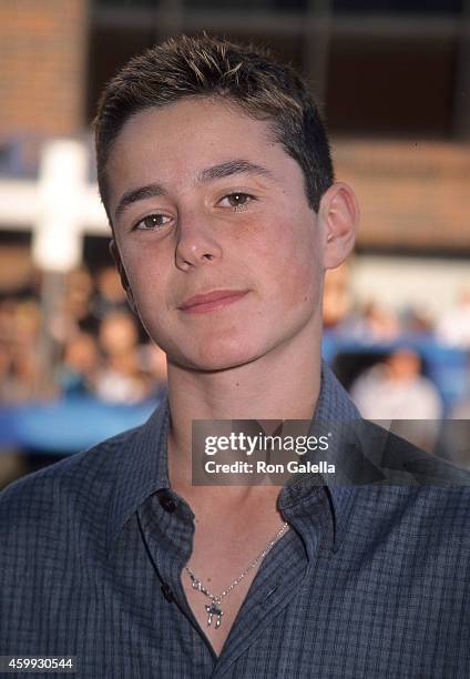 Actor Eli Marienthal attends the "American Pie 2" Westwood Premiere on August 6, 2001 at the Mann National Theatre in Westwood, California.