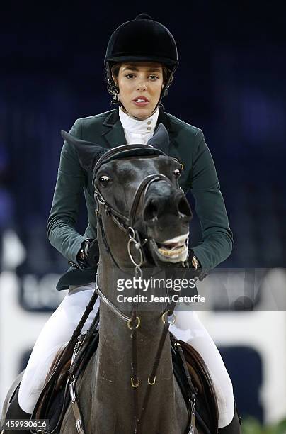 Charlotte Casiraghi competes at the Gucci Paris Masters 2014 at Parc des Expositions on December 4, 2014 in Villepinte, France.