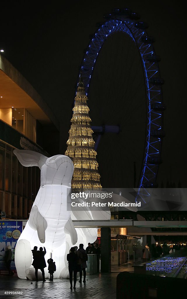 The Southbank Launch Their Winter Festival with Five Giant Illuminated Rabbits