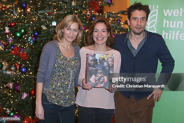 Gesine Cukrowski, Mirjam Knickriem and Oliver Mommsen attend the 'Mein Mali' Book Presentation at Komische Oper on December 4, 2014 in Berlin.