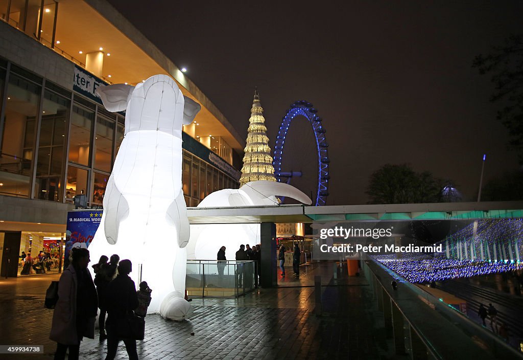 The Southbank Launch Their Winter Festival with Five Giant Illuminated Rabbits