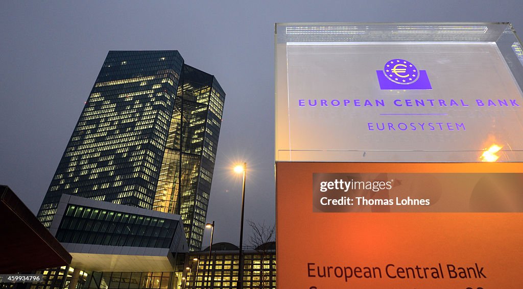 Mario Draghi Holds First Press Conference In New ECB Headquarters