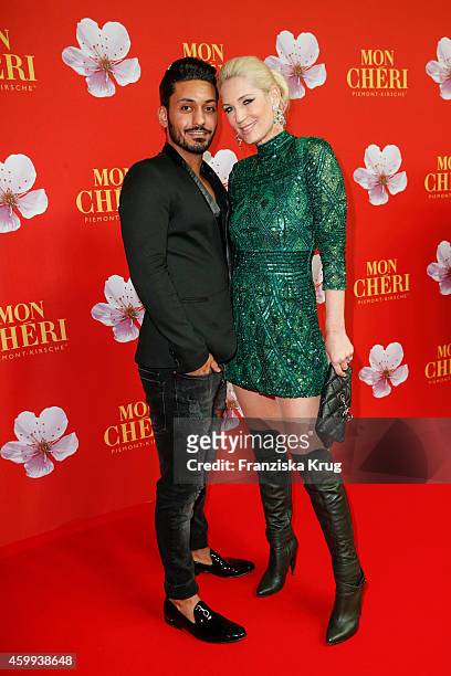 Alieu and Sarah Kern attend the Mon Cheri Barbara Tag 2014 at Haus der Kunst on December 4, 2014 in Munich, Germany.