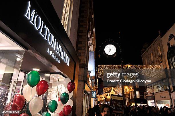 General view as Molton Brown opens it's new Grafton Street Flagship Store on December 4, 2014 in Dublin, Ireland.