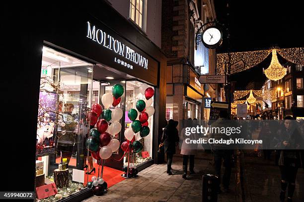 General view as Molton Brown opens it's new Grafton Street Flagship Store on December 4, 2014 in Dublin, Ireland.