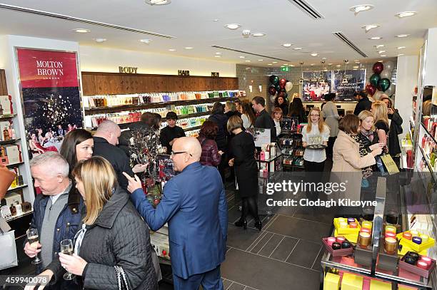 General view as Molton Brown opens it's new Grafton Street Flagship Store on December 4, 2014 in Dublin, Ireland.