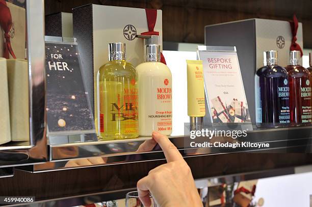 General view as Molton Brown opens it's new Grafton Street Flagship Store on December 4, 2014 in Dublin, Ireland.