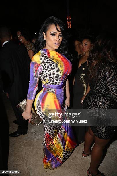 Emily Bustamante attends Sean Diddy Combs Ciroc The New Years Eve Party at his home on December 31, 2013 in Miami Beach, Florida.