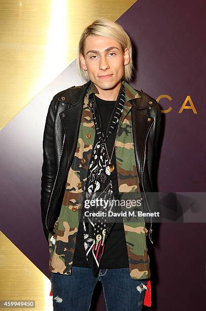 Kyle De Volle attends the Monica Vinader Flagship Store Opening on December 4, 2014 in London, England.