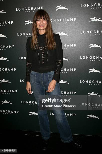 Caroline de Maigret attends the 'Longchamp' Elysees lights on Party photocall at Longchamp Boutique Champs-Elysees on December 4, 2014 in Paris,...