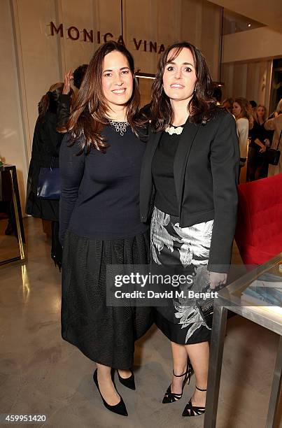 Monica Vinader and Tania Fares attend the Monica Vinader Flagship Store Opening on December 4, 2014 in London, England.
