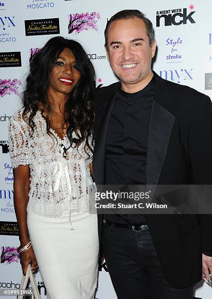 Sinitta and Nick Ede attend a Night with Nick Ede in aid of Style For Stroke at Cafe KaiZen on December 4, 2014 in London, England.