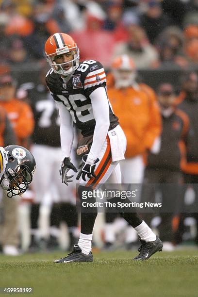 Dennis Northcutt of the Cleveland Browns in action during a game against the Pittsburgh Steelers on November 19, 2006 at the Cleveland Browns Stadium...