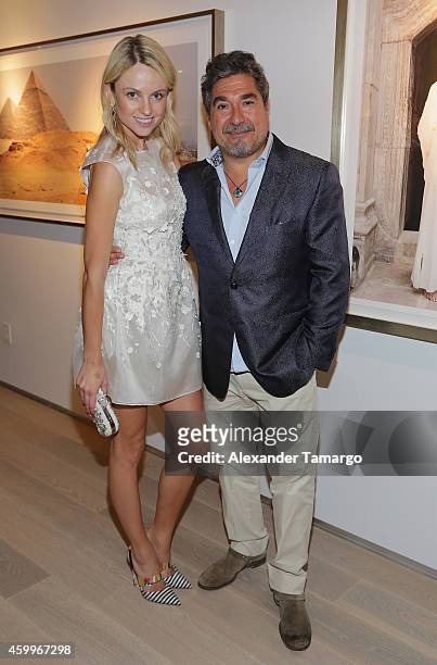 Inga Kozel and Roberto Curran attend the Robert Curran Gallery Opening at Robert Curran Gallery on December 4, 2014 in Miami, Florida.