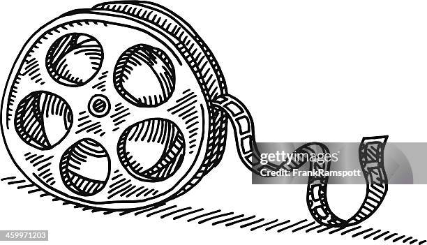 film reel drawing - her film 2013 stock illustrations