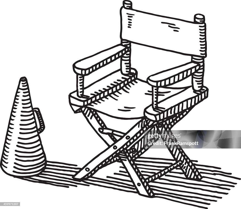 Director's Chair Bullhorn Drawing