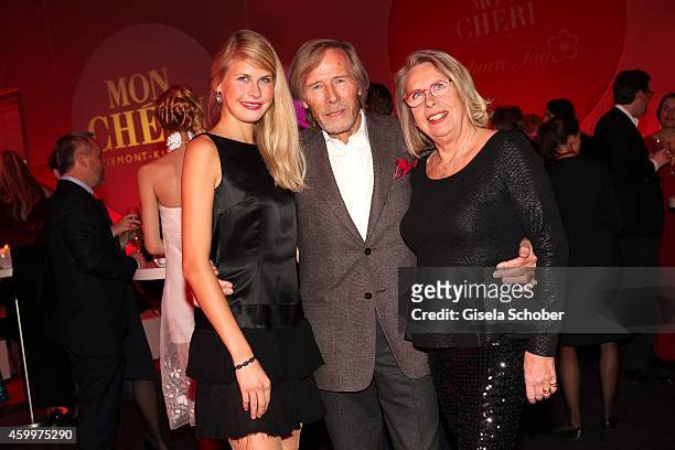 Laura Janson, Horst Janson and Hella Janson during the Mon Cheri Barbara Tag 2014 at Haus der Kunst on December 4, 2014 in Munich, Germany.