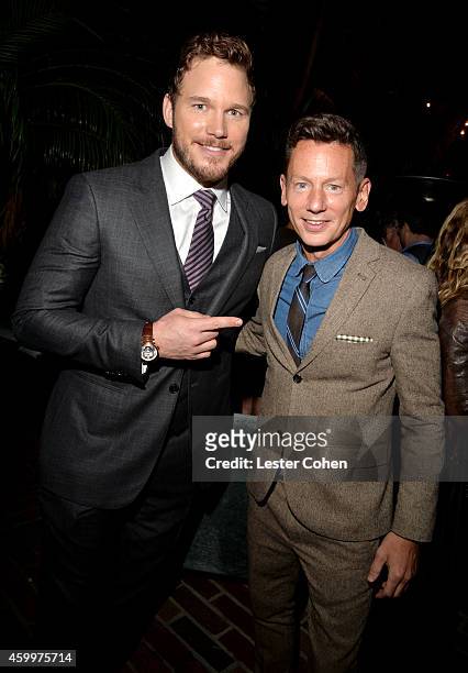 Actor Chris Pratt and GQ Editor-in-Chief Jim Nelson attend the 2014 GQ Men Of The Year party at Chateau Marmont on December 4, 2014 in Los Angeles,...