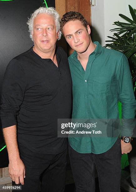 Aby Rosen and Son attend Dom Perignon Celebrates "Metamorphosis" Art Basel Miami Beach at Wall at W Hotel on December 4, 2014 in Miami Beach, Florida.