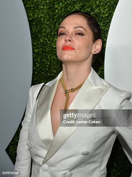 Actress Rose McGowan attends the 2014 GQ Men Of The Year party at Chateau Marmont on December 4, 2014 in Los Angeles, California.