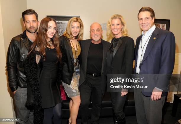 Ryan Gleason, Alexa Ray Joel, Alexis Roderick, Billy Joel, Sandra Lee, and New York Governor Andrew Cuomo pose backstage at the Billy Joel New Year's...