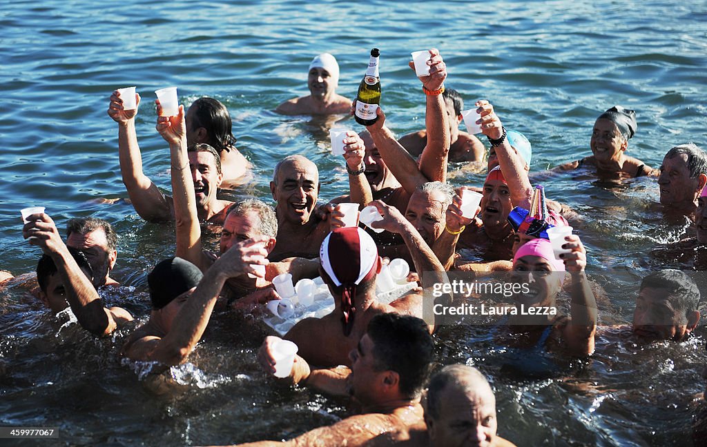 New Year's Dip In Livorno