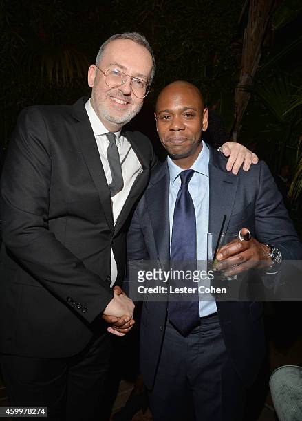 Creative Director Jim Moore and comedian Dave Chappelle attend the 2014 GQ Men Of The Year party at Chateau Marmont on December 4, 2014 in Los...