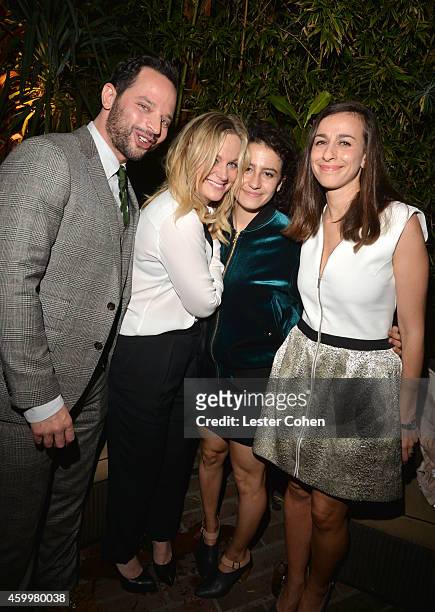 Actors Nick Kroll, Amy Poehler, and Ilana Glazer attend the 2014 GQ Men Of The Year party at Chateau Marmont on December 4, 2014 in Los Angeles,...