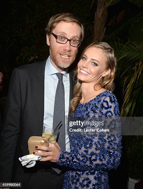 Actor Stephen Merchant and actress Christine Marzano attend the 2014 GQ Men Of The Year party at Chateau Marmont on December 4, 2014 in Los Angeles,...