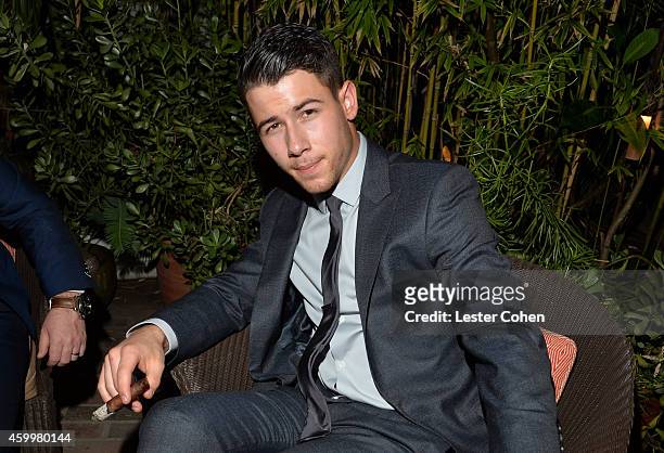 Recording artist Nick Jonas attends the 2014 GQ Men Of The Year party at Chateau Marmont on December 4, 2014 in Los Angeles, California.