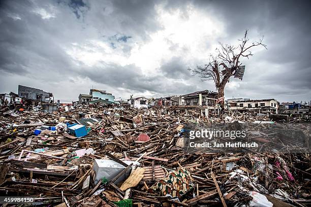 General view of typhoon ravaged city of Tacloban, Leyte, Philippines, November 14, 2013. On the 8th of November 2013 Typhoon Haiyan hits the city...