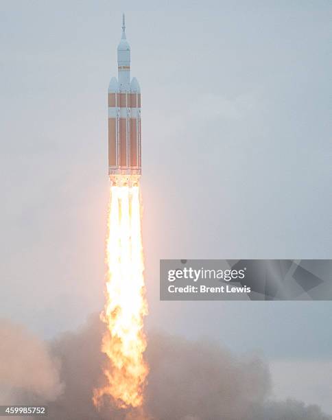 December 5: The space craft Orion lifted off with the use of a Delta IV Heavy rocket Friday, December 5, 2014 at the Cape Canaveral Air Force Station...