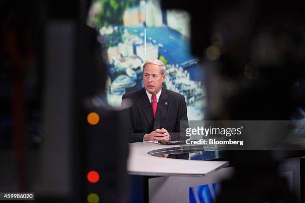 Vernon Hill, chairman of Metro Bank Plc, speaks during a Bloomberg Television interview in London, U.K., on Friday, Dec. 5, 2014. As the U.K.'s big...