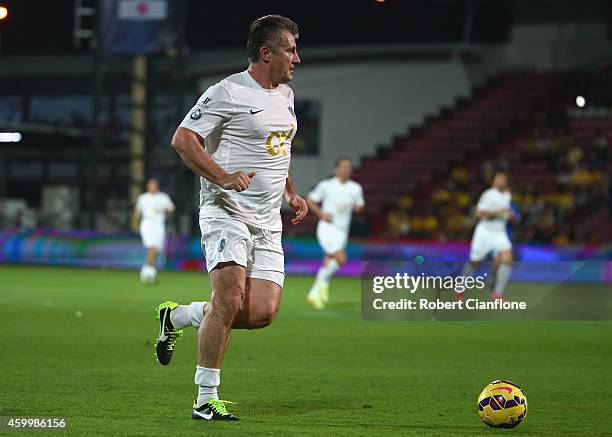 Davor Suker of Team Figo runs with the ball during the Global Legends Series match, at the SCG Stadium on December 5, 2014 in Bangkok, Thailand.