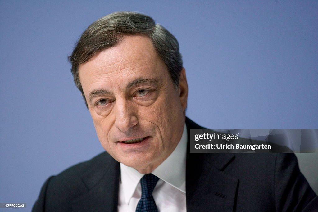 Mario Draghi, Press Conference European Central Bank Frankfurt.