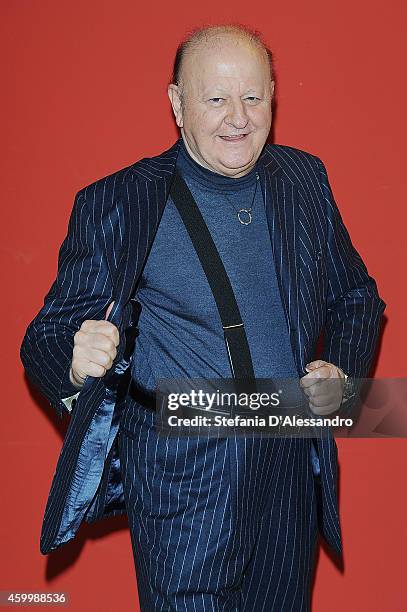 Massimo Boldi attends Ma Tu Di Che Segno 6? photocall held at Apollo Cinema on December 5, 2014 in Milan, Italy.
