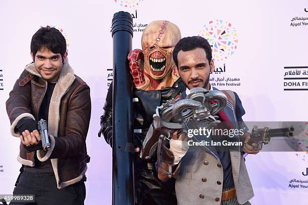 Participates of the Cosplay competition on the Red Carpet for the movie 'The Tale of Princess Kaguya' during Family Weekend on Day 5 of the second...