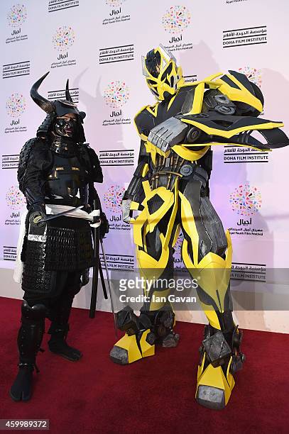 Participates of the Cosplay competition on the Red Carpet for the movie 'The Tale of Princess Kaguya' during Family Weekend on Day 5 of the second...