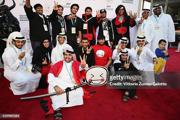 Participates of the Cosplay competition on the Red Carpet for the movie 'The Tale of Princess Kaguya' during Family Weekend on Day 5 of the second...