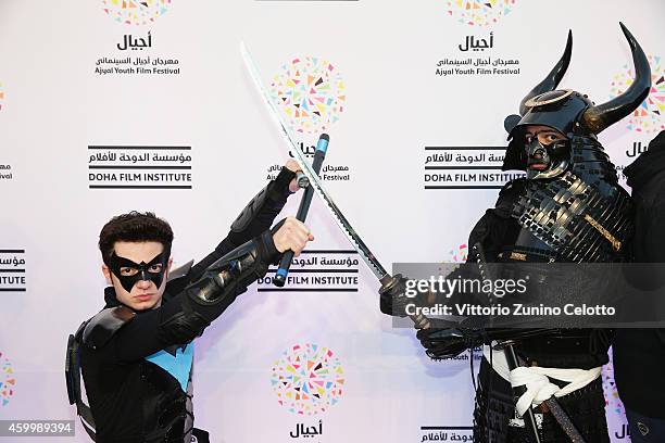 Participates of the Cosplay competition on the Red Carpet for the movie 'The Tale of Princess Kaguya' during Family Weekend on Day 5 of the second...