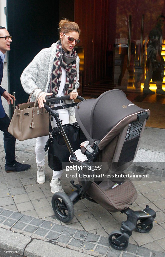 Amaia Salamanca and Family Sighting In Madrid - November 22, 2014