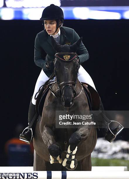 Charlotte Casiraghi of Monaco competes during day 2 of the Gucci Paris Masters 2014 at Parc des Expositions on December 5, 2014 in Villepinte, France.