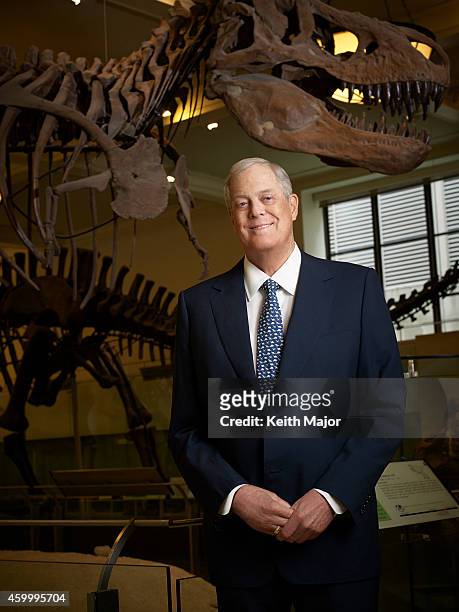 Businessman, philanthropist David Koch is photographed for the October 2014 issue of Avenue Magazine in New York City. PUBLISHED IMAGE